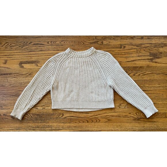 CURATOR Beige Cotton Knit Pullover Sweater Top   Women's Size Small - Picture 3 of 9